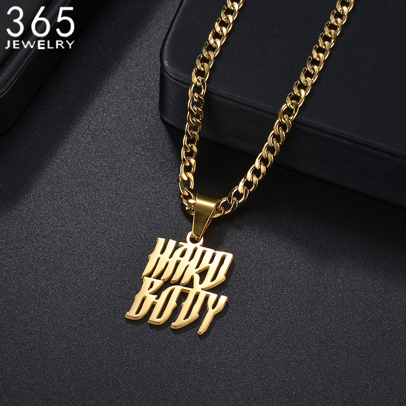 Men Accessories All - Personalizado 2 linhas nomes colar cubana