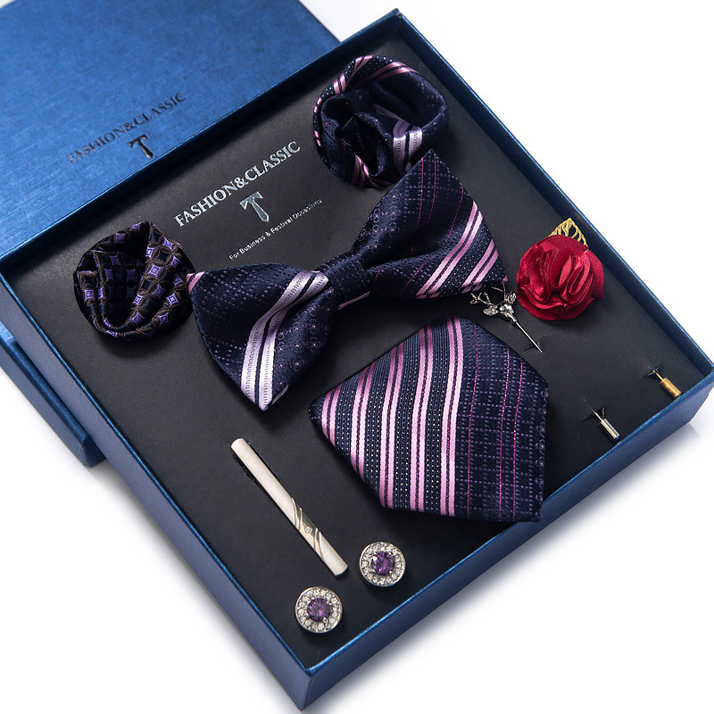 Neck Tie Set Box - Presente de feriado gravata lenço bolso