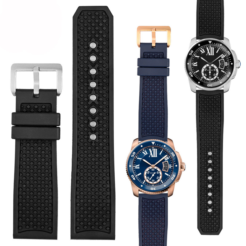 23mm 24mm Fluororubber Watchba - Men'S Accessories Cartier avaliação e preço